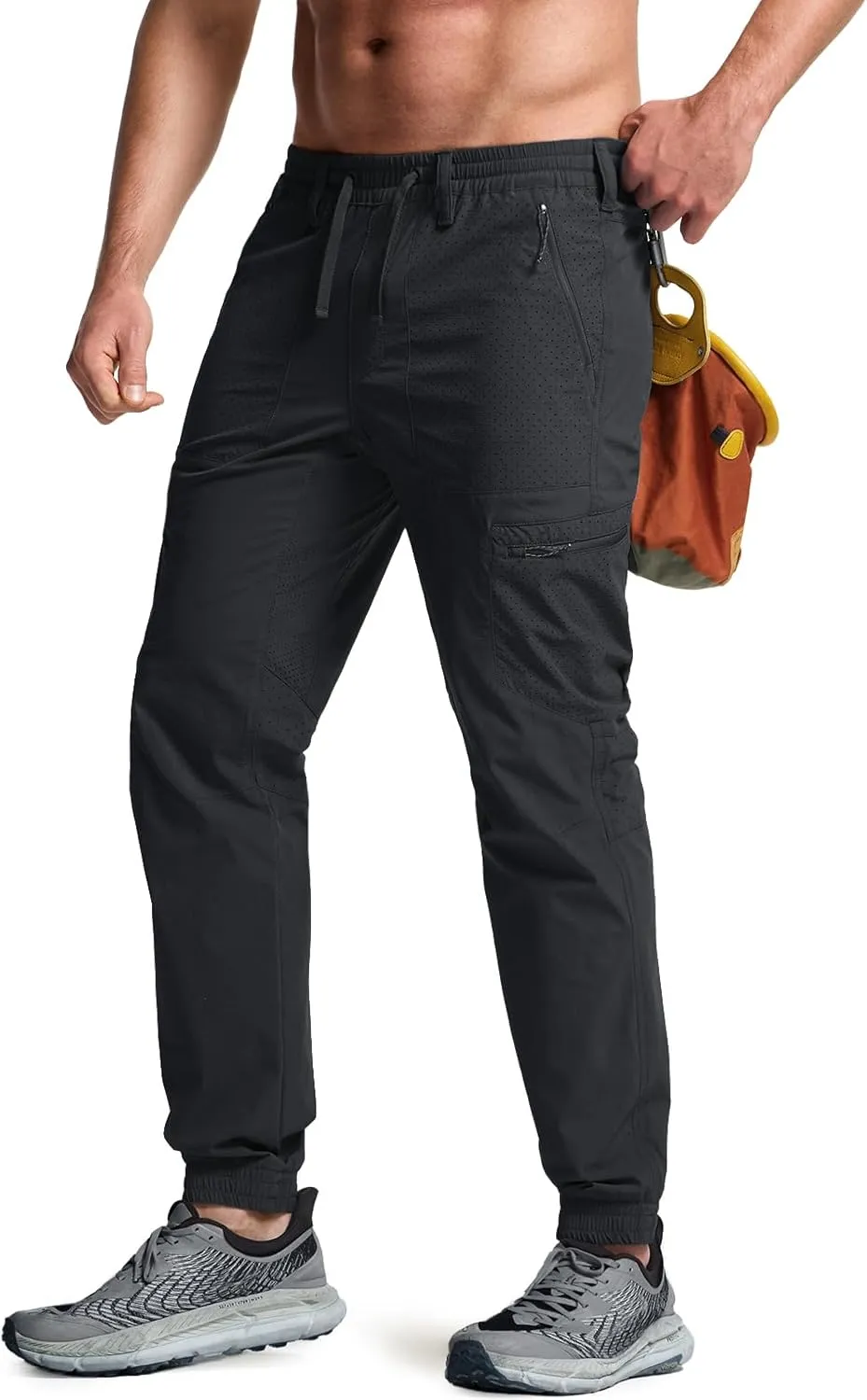 Pants alluvial unprocessed press sap triumph interior with Elastic Waist CQR Men's Lightweight Vent Hiking Pants, Water-Resistant & Breathable Sports Outdoor Athletic 