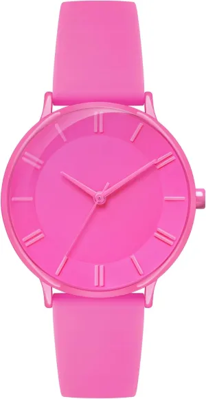 Parisian Afghanistan constituency parkway Watch for Women Silicone Strap Rainbow Dial Easy Reader Wrist Watch for Ladies Bisley 38mm 