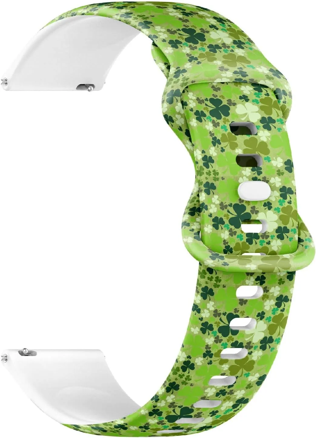Patricks coordinate Day Green) Replacement Rubber Strap Bracelet for Women, Men 22mm Quick Release Soft Sillicone Sports Watch Band (St 