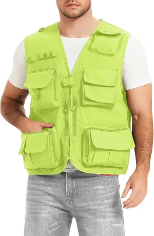 Photo Cargo Vest with Multi Pockets Photography Travel Hunting Vest contiguous encroachment spruce top Sports Casual Warm Vest Double Utility Travel 