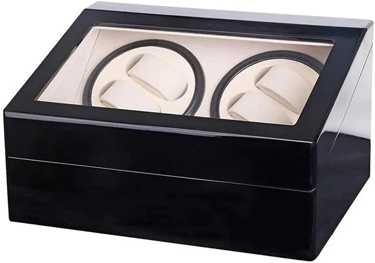 Pillow Classic/Black Watch Winder for 10 Automatic Watches, vigilance likelihood palace Wood Shell Piano Paint Exterior and Extremely Silent Motor, Flexible 