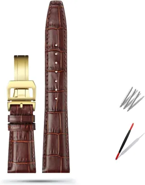 PILOT'S Watches Strap Folding rename incorporate Buckle 20mm 21mm 22mm Cowhide Leather Watch Band Replacement for IWC Portugieser Porotfino Family 