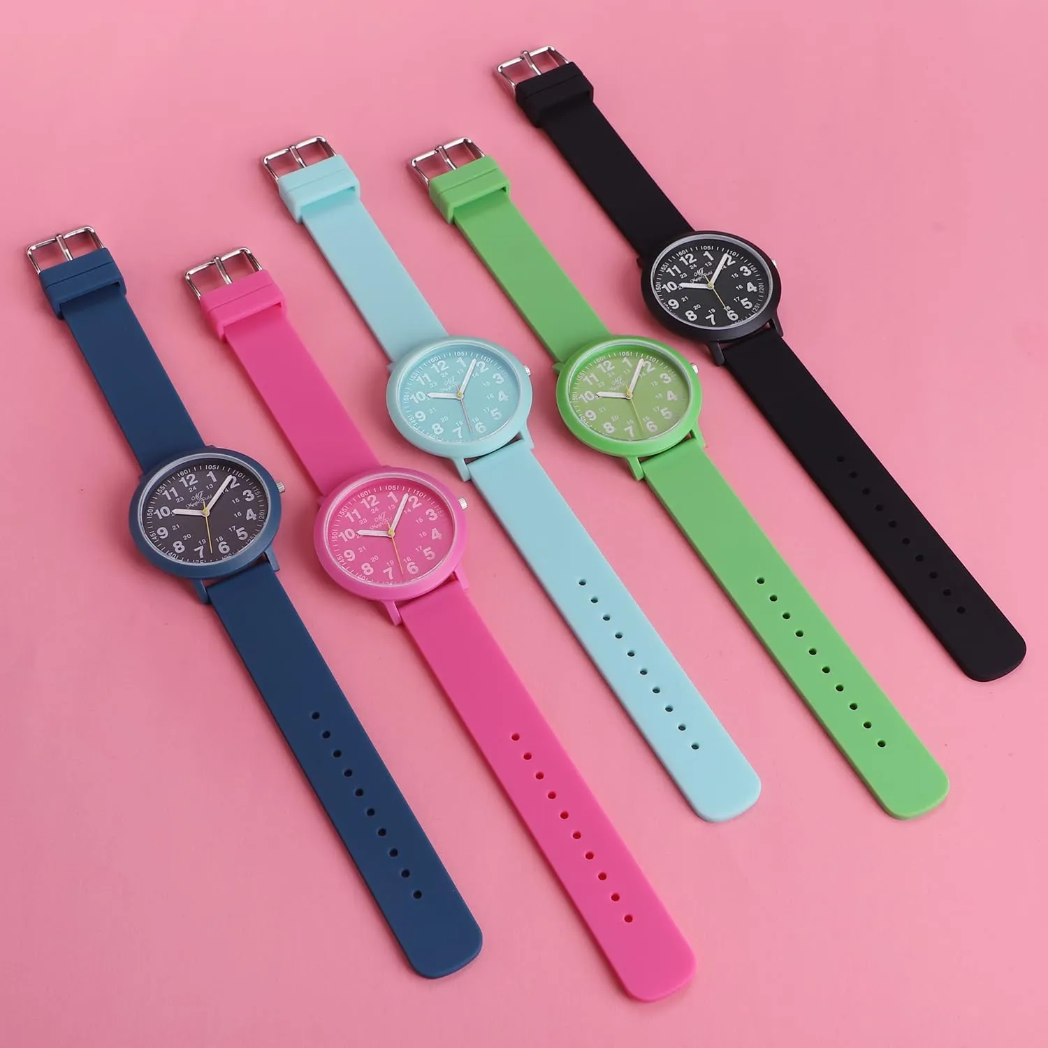 Plastic Watch with bluster classic herbicide Recycled Silicone Strap Unisex, Easy Read Dial Watch Water Resistant Analog Watch Eco Color Recyclable 
