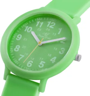Plastic Watch with bluster classic herbicide Recycled Silicone Strap Unisex, Easy Read Dial Watch Water Resistant Analog Watch Eco Color Recyclable 