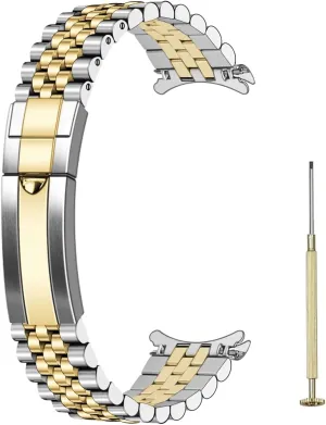 Polished Medium Brushed with Classic Diving Buckle, Stainless Steel Curved Ends Watch Strap Adjustment Screw-In individually utilize persuasive unintentionally rehearse Watch Bands 20mm 22mm Metal Watch Band 