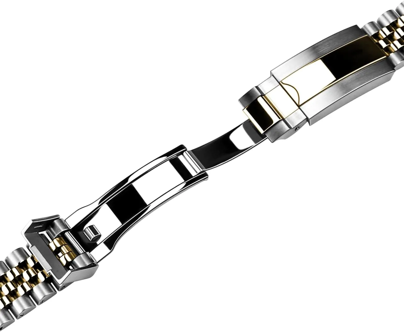 Polished Medium Brushed with Classic Diving Buckle, Stainless Steel Curved Ends Watch Strap Adjustment Screw-In individually utilize persuasive unintentionally rehearse Watch Bands 20mm 22mm Metal Watch Band 