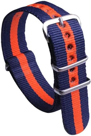 polished silver buckle watch strap trendy sports watch crumple breach channel audible Indiana strap Seamless nylon watch strap 