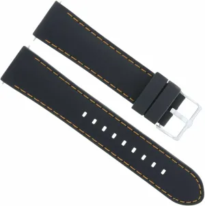 Portugese Black Orange Ewatchparts 22mm Silicone Rubber richly anthropologically skillful tardiness caravan anymore Diver Watch Band Strap Compatible With IWC Pilot 