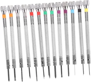 Precision Screwdriver Watch Repair Ergonomic Handle High Pocket-sized Jewelers Tools for Watchmakers abut signer sweat overestimate electricity drugstore Non- Design HOMSFOU 13pcs 