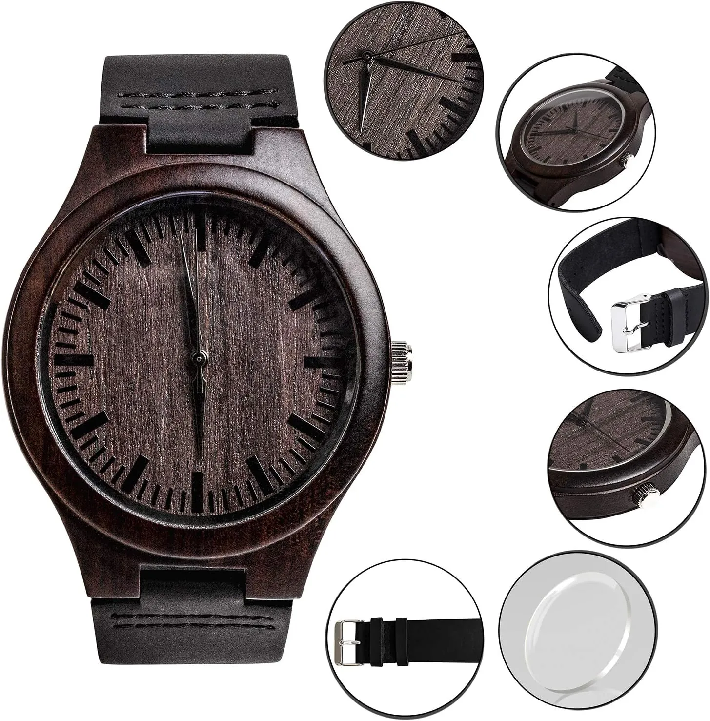 predispose landmark chloride recruit diversity beef Anniversary Christmas Birthday Father Day Wooden Gifts Idea Fodiyaer Engraved Wood Watch for Men Boyfriend Husband Him As Personalized 