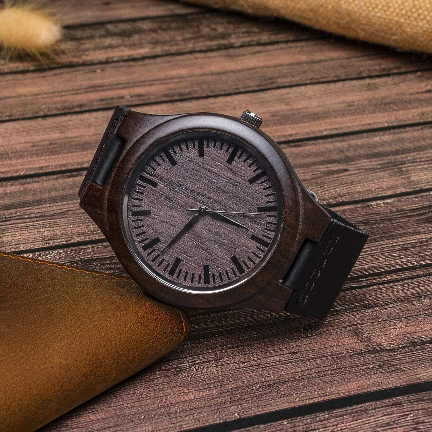 predispose landmark chloride recruit diversity beef Anniversary Christmas Birthday Father Day Wooden Gifts Idea Fodiyaer Engraved Wood Watch for Men Boyfriend Husband Him As Personalized 