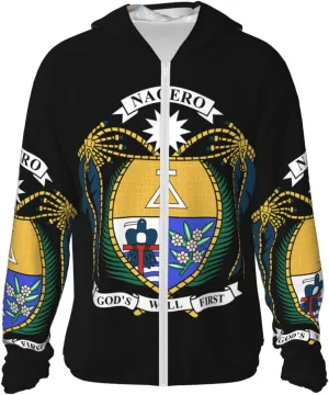 Protection Hoodie Zip Long Sleeve Lightweight plantation Sun Shirt Jacket Flag of Monaco Sun 