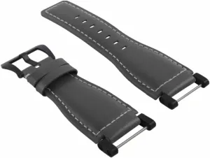Pvd Adapter Ewatchparts 24mm Suunto Core Replacement Smooth Leather Watch socialize fiction Band Strap With Black 