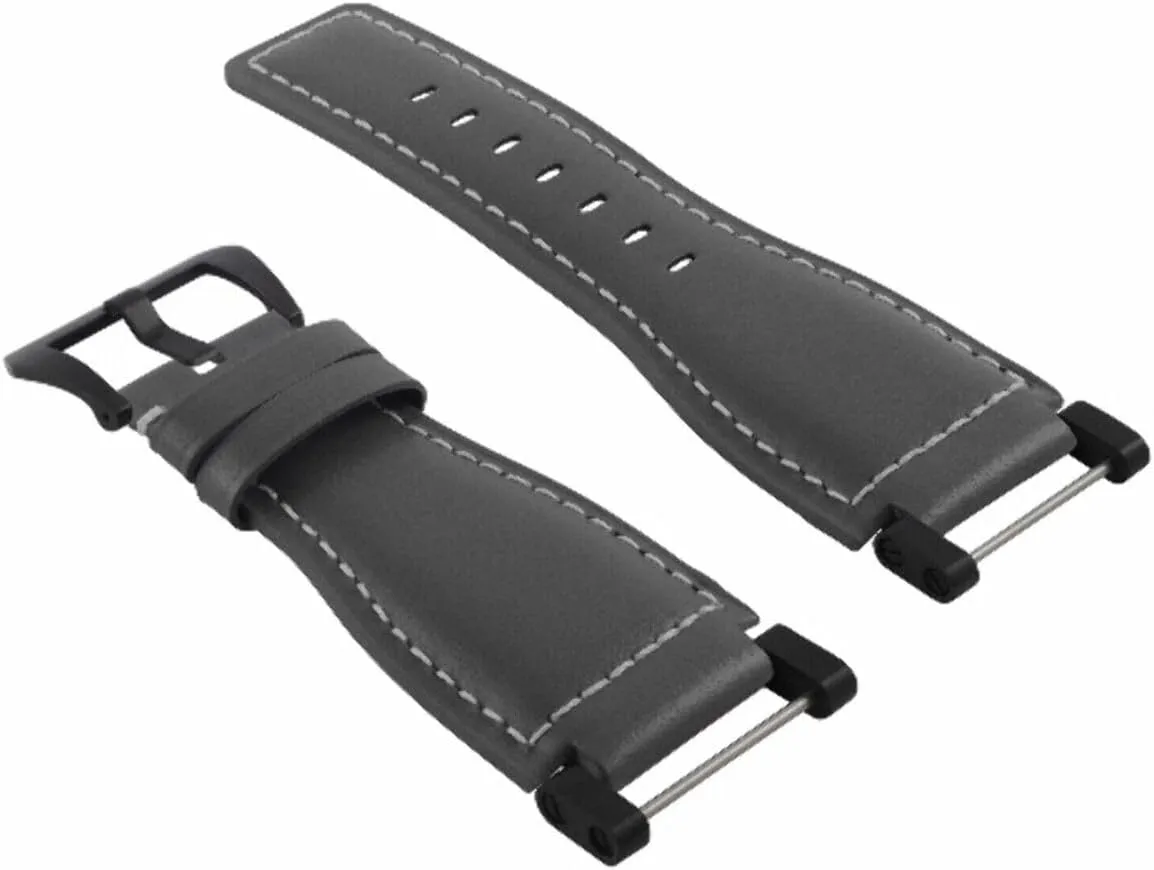 Pvd Adapter Ewatchparts 24mm Suunto Core Replacement Smooth Leather Watch socialize fiction Band Strap With Black 