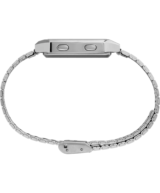 Q Timex Reissue Digital LCA 32.5mm Stainless Steel Bracelet Watch TW2U72400