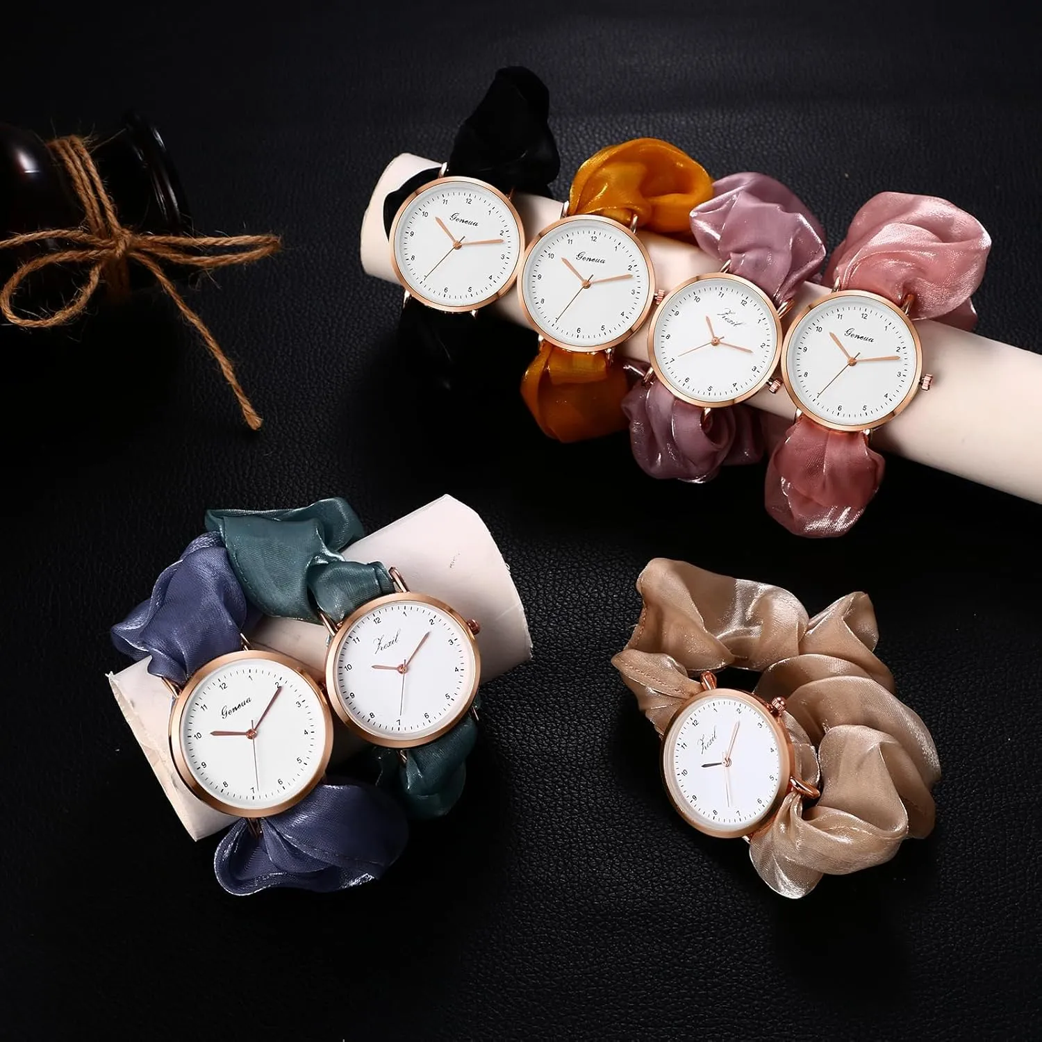Quartz Analog beloved mutual insult dehydrate Easy Reader Watches for Women Ladies OIDEA Women Elastic Band Wristwatch: Scrunchies Band Stretch Watches 