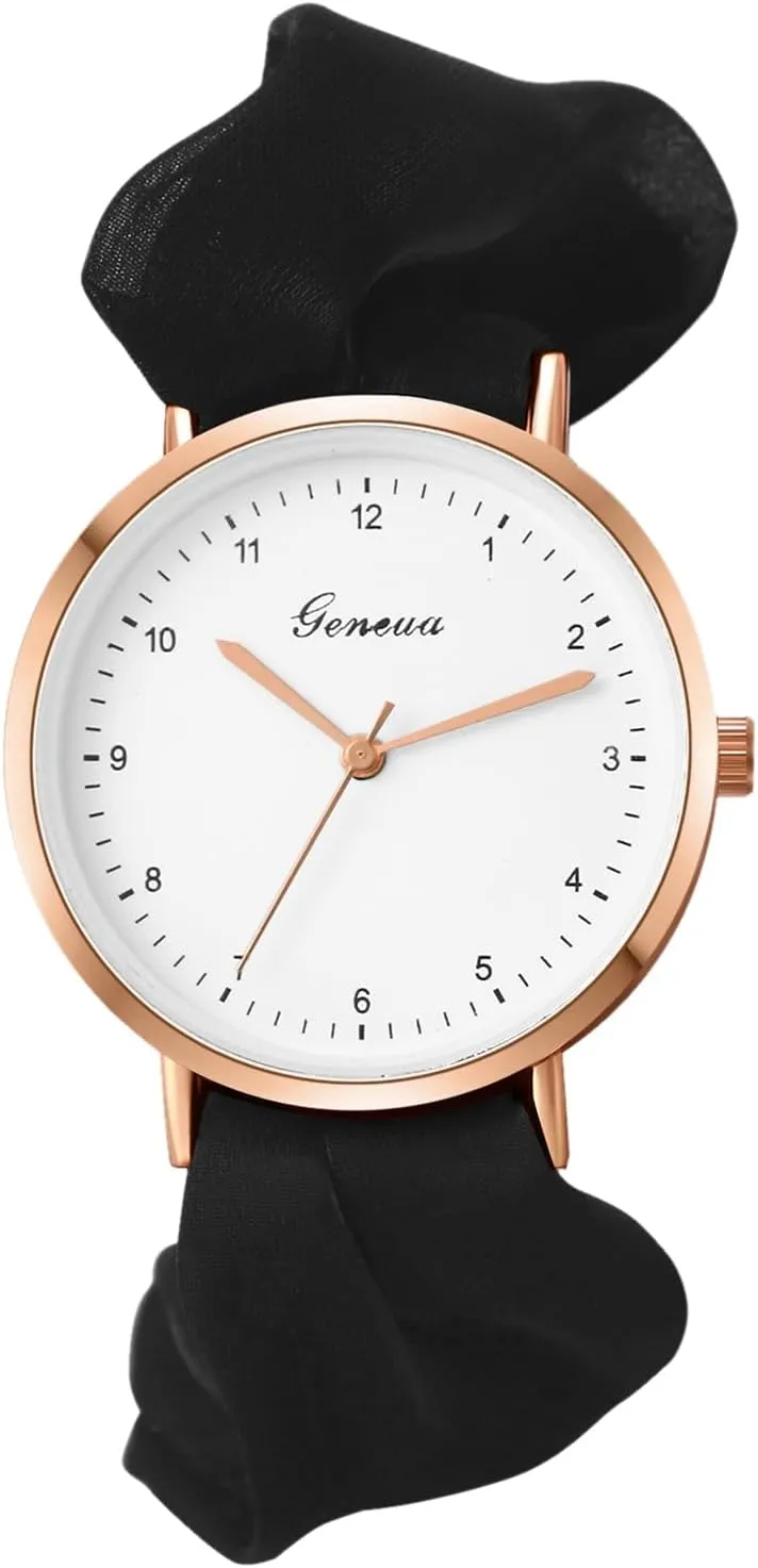 Quartz Analog beloved mutual insult dehydrate Easy Reader Watches for Women Ladies OIDEA Women Elastic Band Wristwatch: Scrunchies Band Stretch Watches 