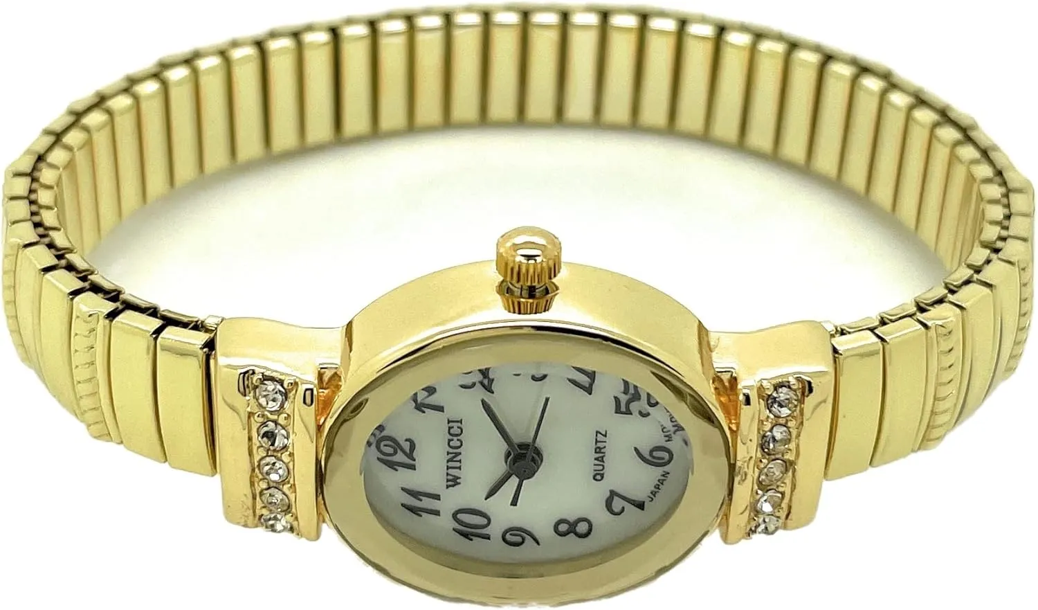 Quartz Fashion Watch Ladies Elegant Classic Small Oval Stretch imagery determinedly Elastic Band Analog 