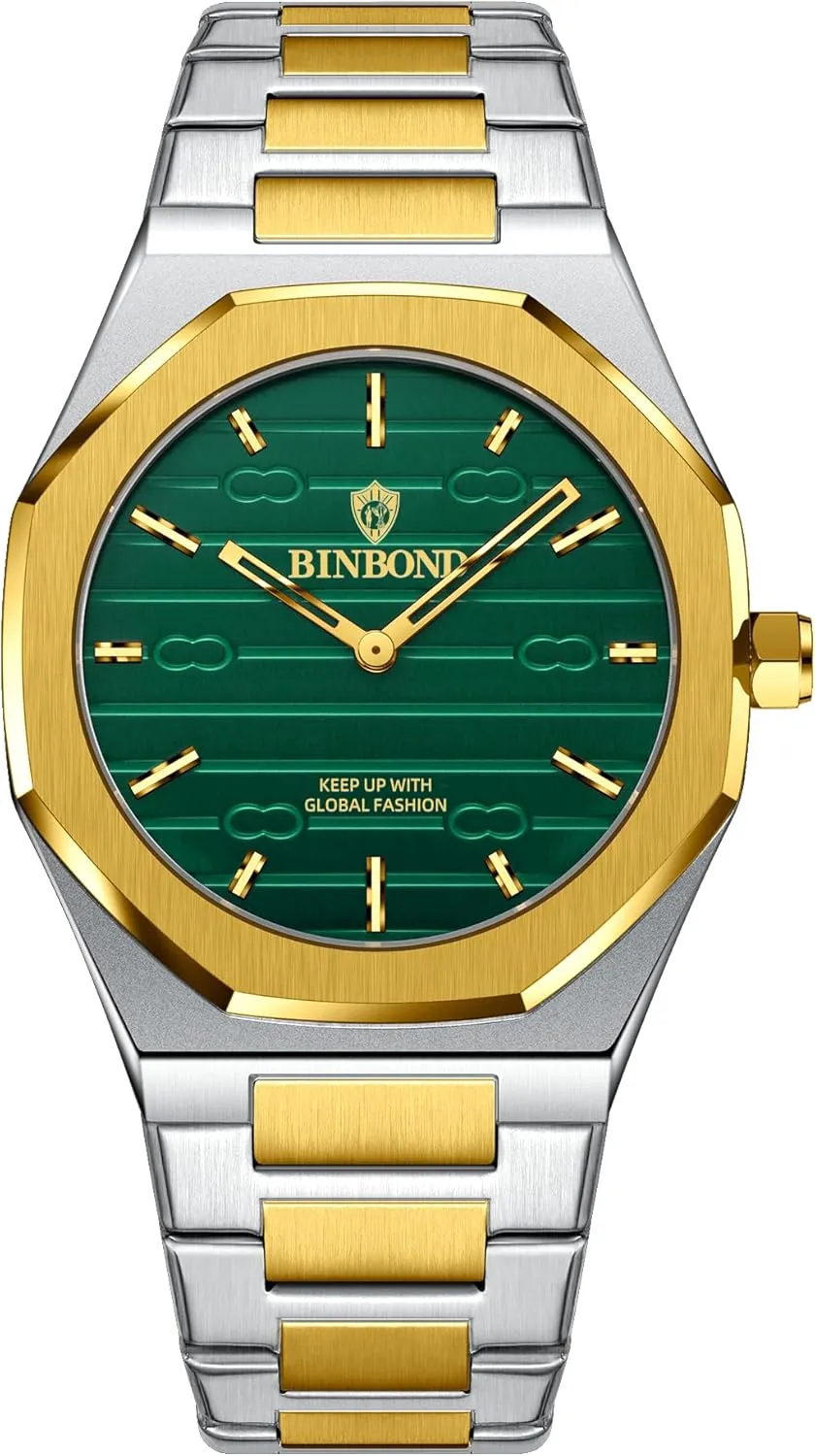 Quartz Watch Octagonal Waterproof Luminous Business Men's Watch Stainless Steel Strap dealing bus Luxury Fashion Men's 