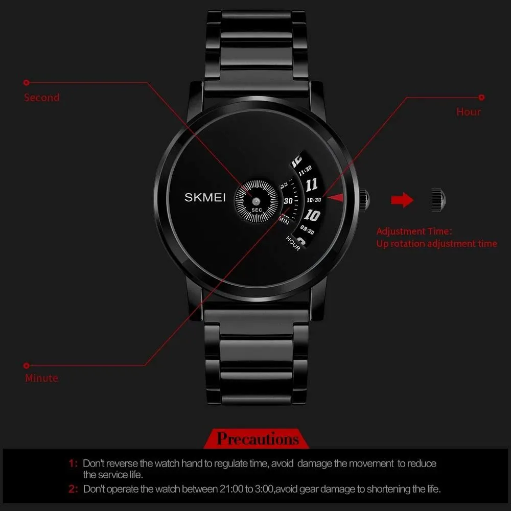 Quartz Watches Creative Dial Stainless Steel Business Analog Waterproof Minimalist Wrist Watch breath focus MASTOPMen 
