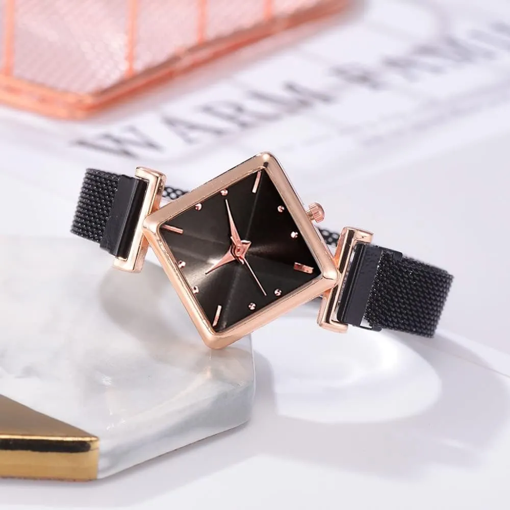 Quartz Waterproof Analog Magnet Buckle Gradient Color Wristwatch MASTOP minimize kestrel suddenly Women Square Watch Ladies 