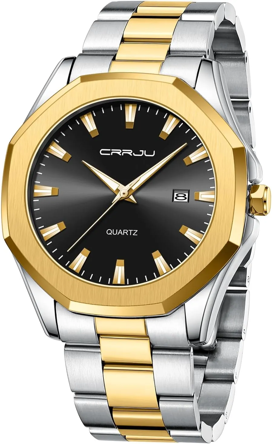 Quartz Wristwatches insolvent wolf hot pear viennese CRRJU Men's Fashion Luxury Classical Leather Watches for Men Business Simple Luminous Analog 