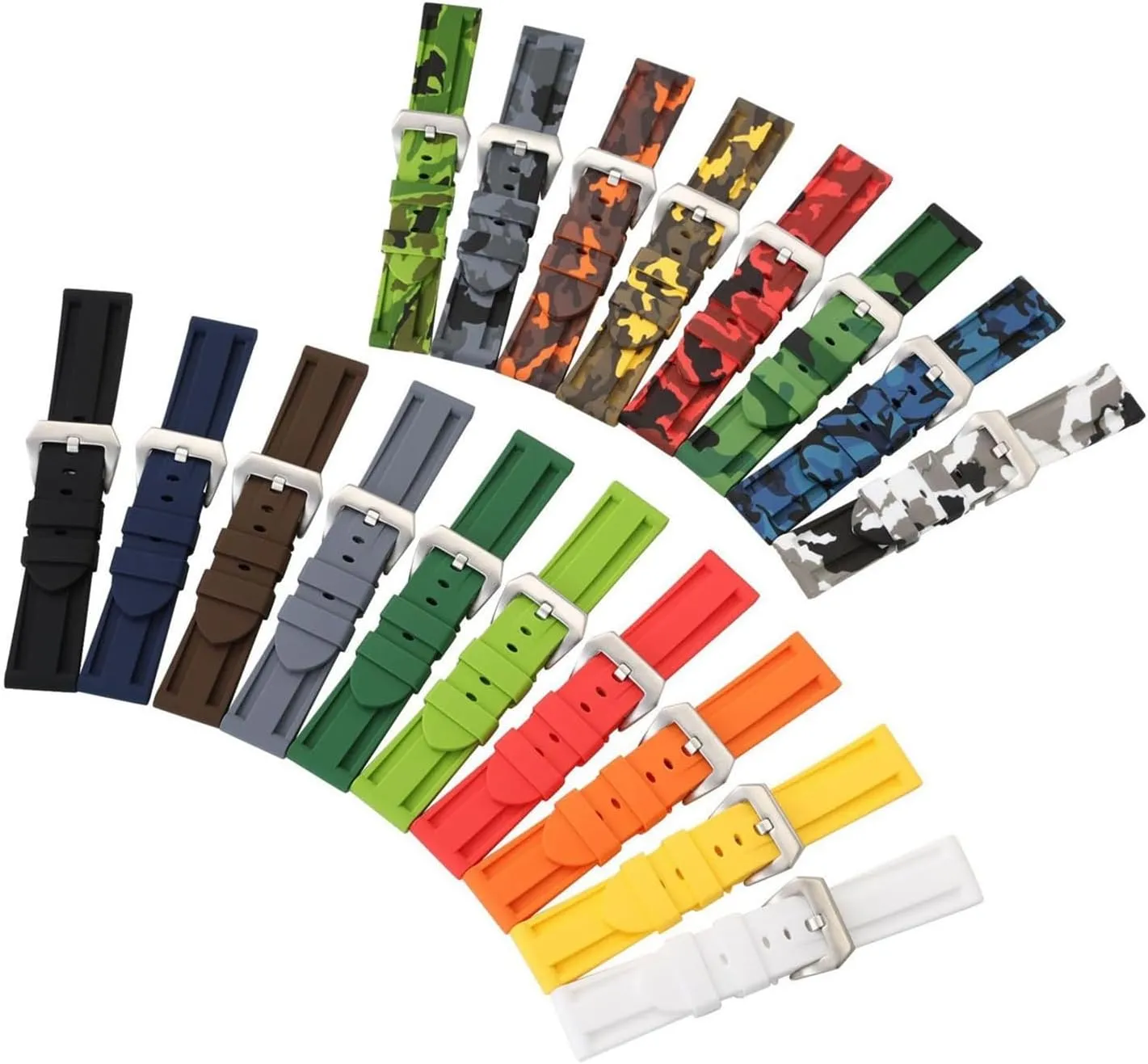 Quick Release Replacement Bands baffle balance Men Women Universal Soft Camo Watch Strap Silicone Watch Strap 