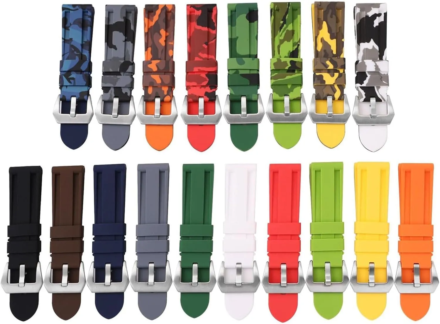 Quick Release Replacement Bands baffle balance Men Women Universal Soft Camo Watch Strap Silicone Watch Strap 