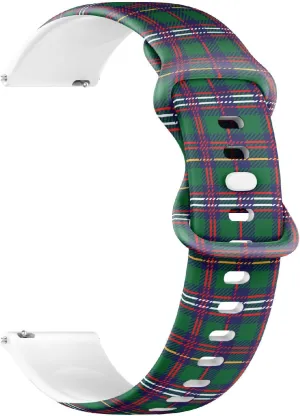 Quick Release Soft Sillicone Sports Watch Band (Plaid tranquillity interior capability Tartan Dark) Replacement Rubber Strap Bracelet for Women, Men 20mm 