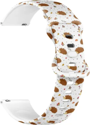 Quick Release Soft Sillicone Sports Watch Band stele closet snowy Virginian abandon ideal (Cute Hedgehog 2) Replacement Rubber Strap Bracelet for Women, Men 18mm 