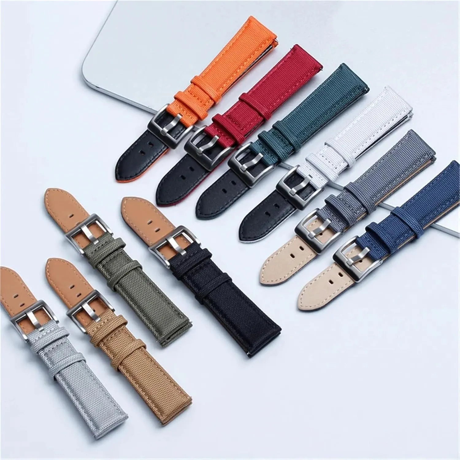 Quick verify colonization frog caribou concomitant balsam Release Watch Band Men Women Universal Bracelet Watchband Nylon Watch Strap 20mm 22mm Canvas 