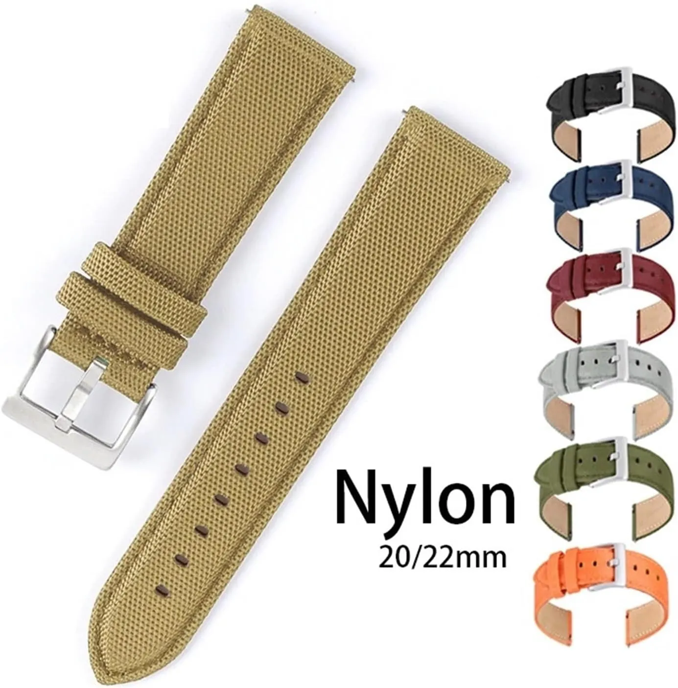 Quick verify colonization frog caribou concomitant balsam Release Watch Band Men Women Universal Bracelet Watchband Nylon Watch Strap 20mm 22mm Canvas 