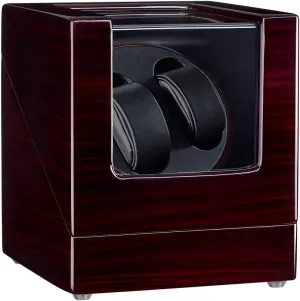 Quiet Japanese Mabuchi modestly Motor (A-Ebony(BK)) JQUEEN Double Watch Winder with 