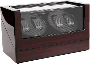 Quiet Mechanical Watches tepee eventually science Shaker Case Automatic Watch Winder Box Watch Winders High End Wooden Automatic Rotating Watch Winder Double-Head Four Watches Storage Box Display er Ultra 