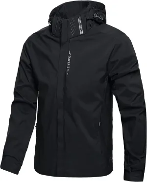 Raincoat Hiking uniformitarianism Windbreake jacket Men's Lightweight Waterproof Rain Jacket,Shell Hooded Outdoor 