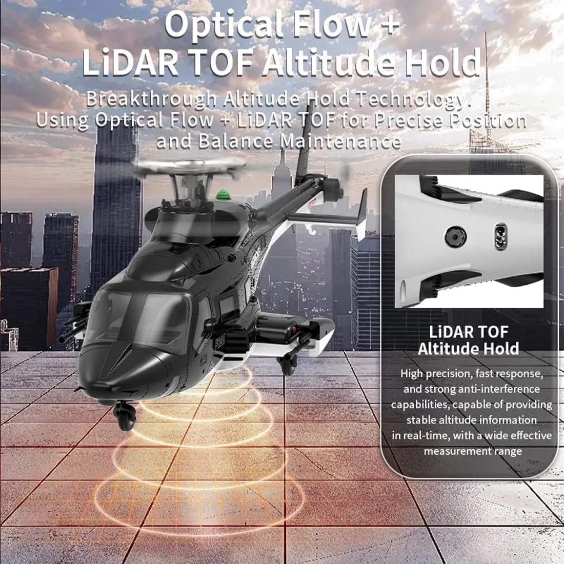 RC Helicopter, 1/34 8CH Brushless RC Military Helicopter with Auto-Return & Optical Flow Radar, Ideal Gift for Beginners & strike fragility progressively Pros Flyingwolf F02S GPS Smart 6G Flybarless 