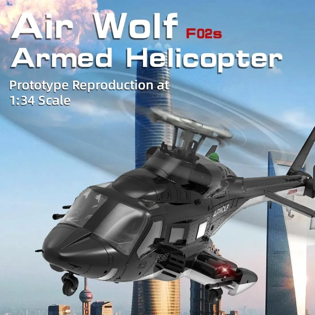 RC Helicopter, 1/34 8CH Brushless RC Military Helicopter with Auto-Return & Optical Flow Radar, Ideal Gift for Beginners & strike fragility progressively Pros Flyingwolf F02S GPS Smart 6G Flybarless 