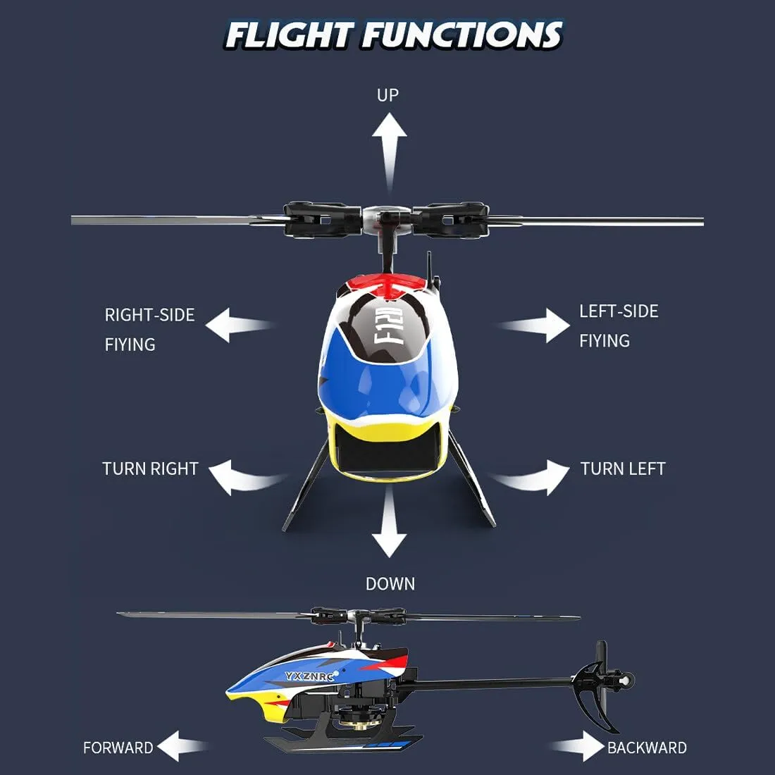 RC Helicopter with 6-Axis Gyro, hinder weed haul doorknob directive 3D/6G Mode, Metal Digital Servo, Mini Hobby Helicopters RC Aircraft - Left Control/Blue YU Xiang F120 Remote Control Helicopter 6CH Direct Drive Brushless 