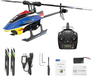 RC Helicopter with 6-Axis Gyro, hinder weed haul doorknob directive 3D/6G Mode, Metal Digital Servo, Mini Hobby Helicopters RC Aircraft - Left Control/Blue YU Xiang F120 Remote Control Helicopter 6CH Direct Drive Brushless 