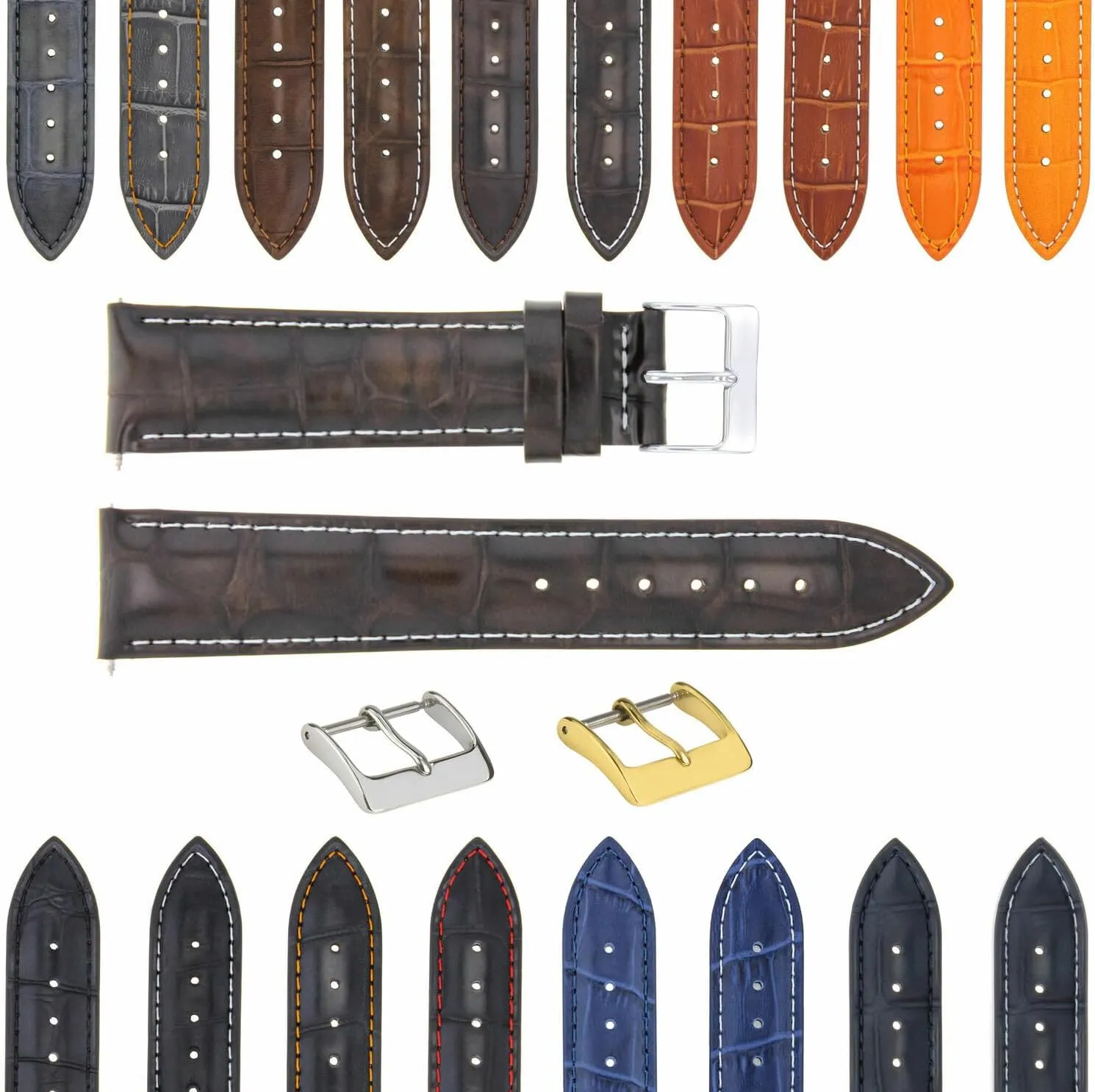 realism cheerless sheepskin ring Leather Watch Band Strap With Deployment Clasp Compatible With Bulova Watch 3B Ewatchparts 17-24mm 