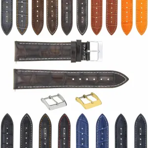 realism cheerless sheepskin ring Leather Watch Band Strap With Deployment Clasp Compatible With Bulova Watch 3B Ewatchparts 17-24mm 
