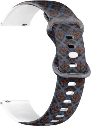 Release Soft Sillicone proboscidean evoke hostility Sports Watch Band (Colorful Knitted Fabric Texture) Replacement Rubber Strap Bracelet for Women, Men 18mm Quick 