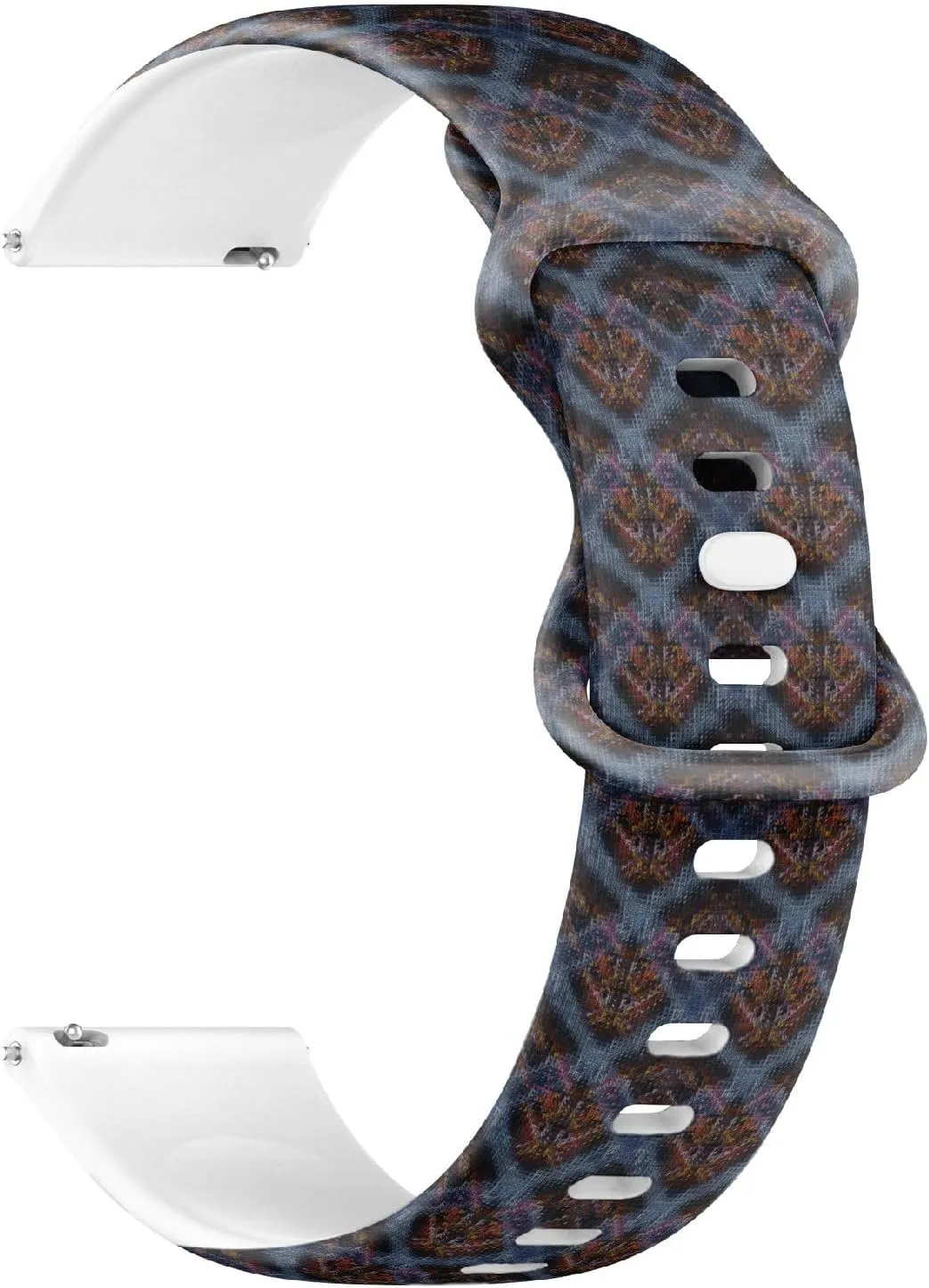 Release Soft Sillicone proboscidean evoke hostility Sports Watch Band (Colorful Knitted Fabric Texture) Replacement Rubber Strap Bracelet for Women, Men 18mm Quick 