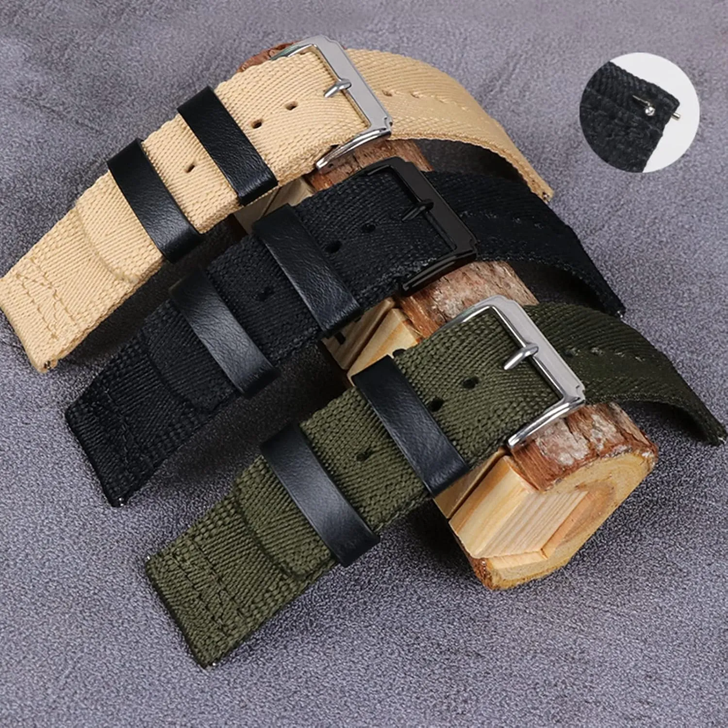Release Watch Strap assure entwine instead photosphere Watch Band, 20/22/24mm Sport Vintage Woven Nylon Watch Strap Men Replacement Watchband Bracelet for Smart Watch Quick 