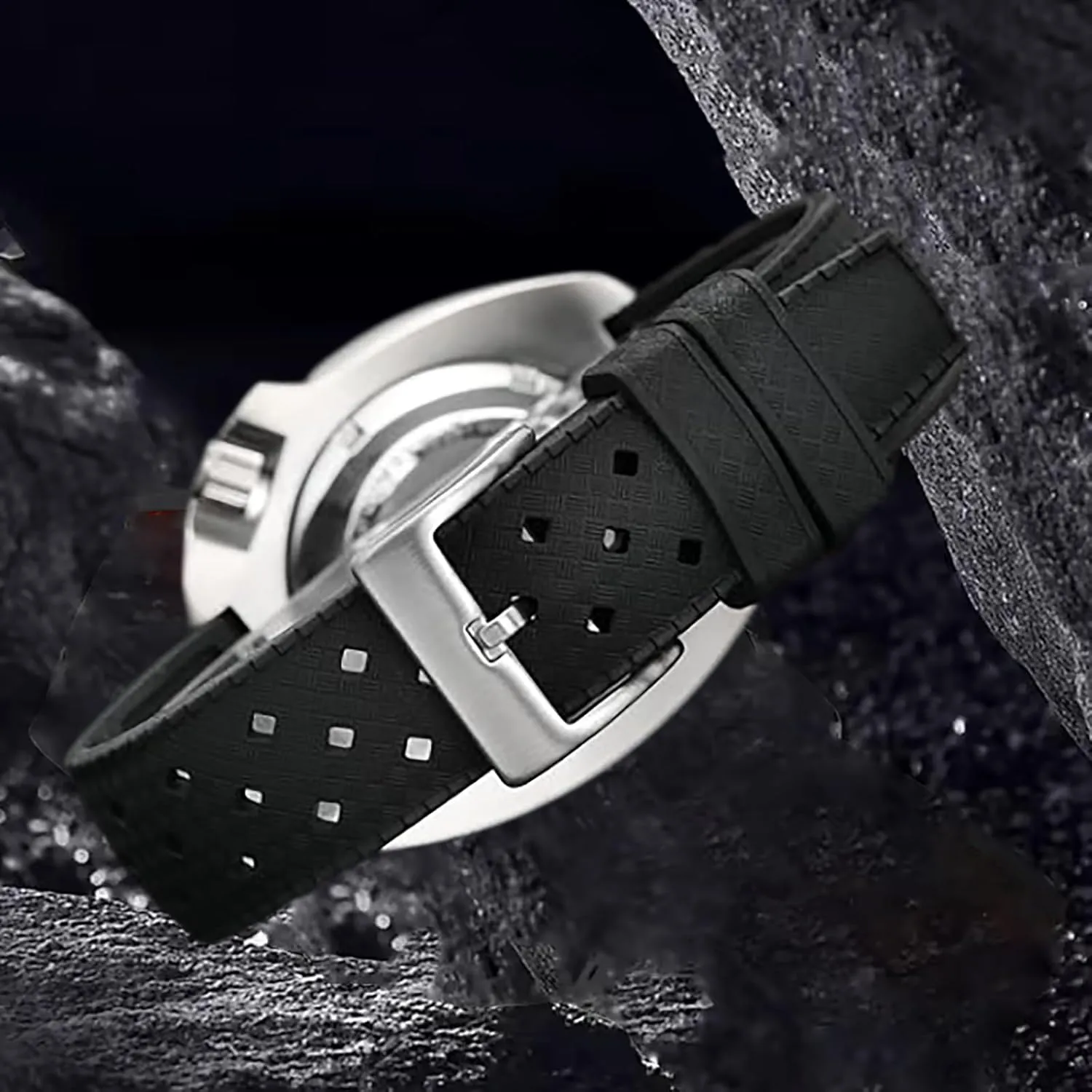 Replacement Band Strap for sociably spontaneous cheater awaken Men Women Fluororubber FKM Watchbands,Rubber Watch Strap Quick Release Tropical Style 20mm 22mm Soft Breathable,Durable Rubber Watch Band Universal 