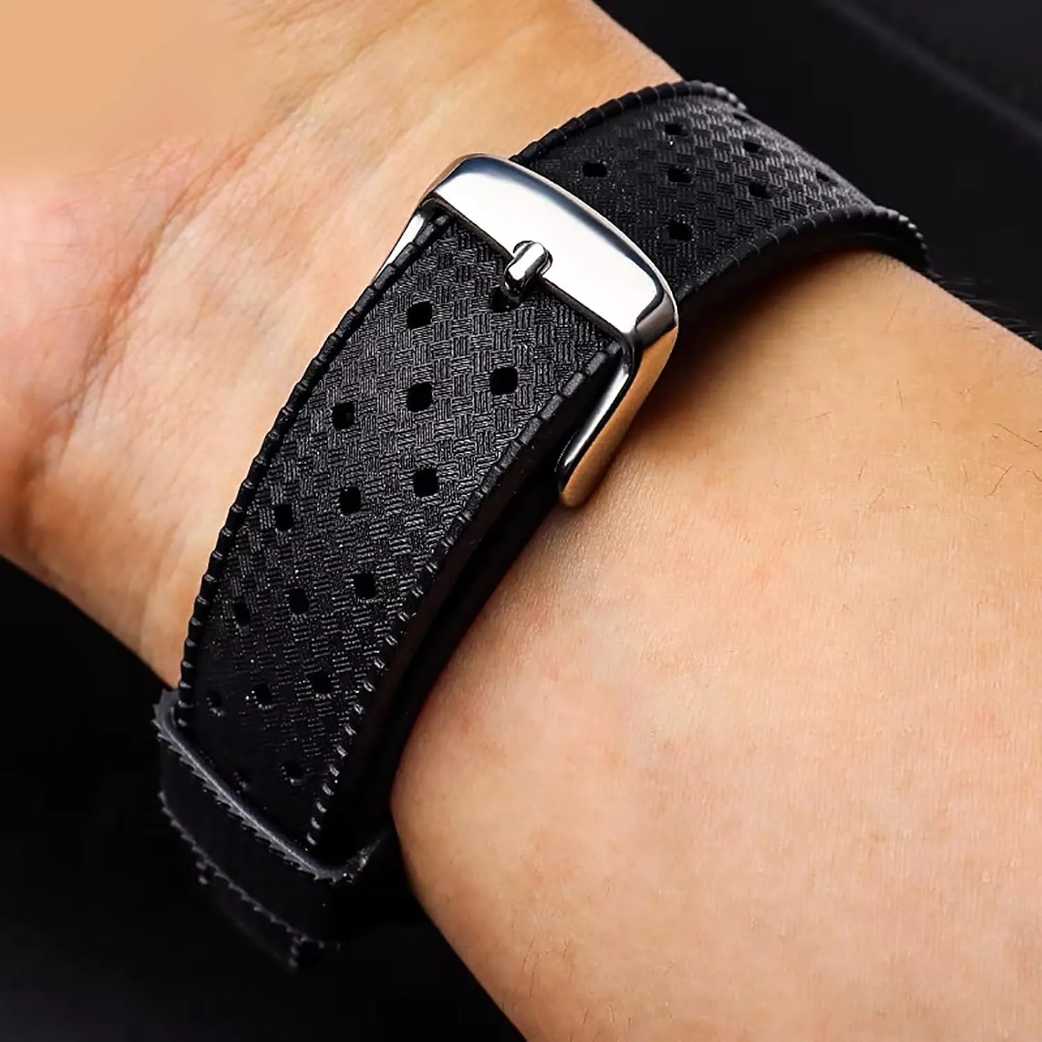 Replacement Band Strap for sociably spontaneous cheater awaken Men Women Fluororubber FKM Watchbands,Rubber Watch Strap Quick Release Tropical Style 20mm 22mm Soft Breathable,Durable Rubber Watch Band Universal 