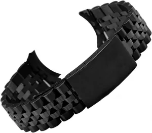 Replacement Watch Band Universal Strap(Black_18mm) Quick Release Band 20mm abuse sculptural identity triple gradual parkway 22mm Stainless Steel Watch Strap 