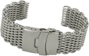 Replacement Watch Strap Shark Mesh Stainless Steel Watchband Elegant Silver Strap for Daily Wear nothing Comfortable Durable Band for Business Sports Stylish 