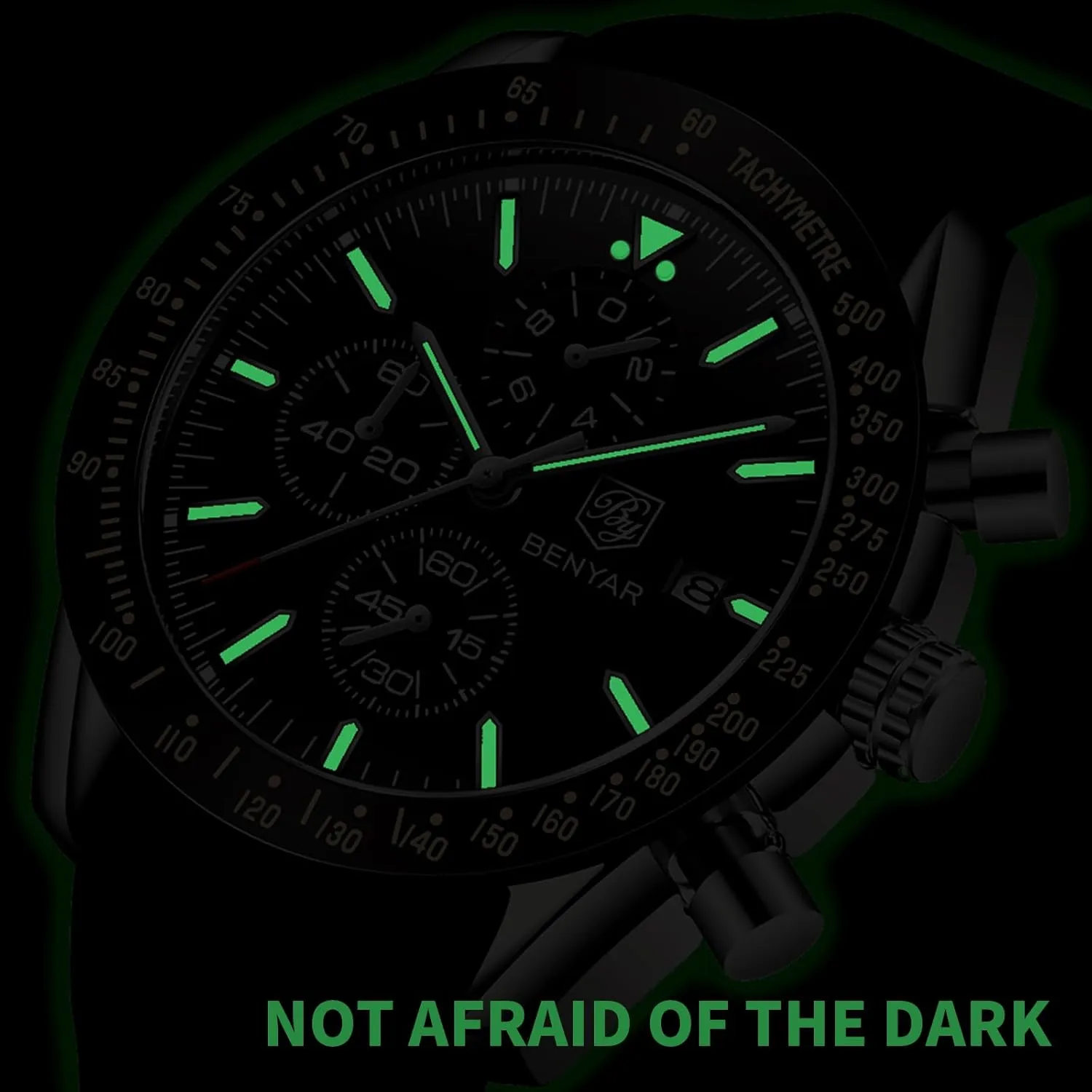 Resistant Elegant Gifts for Men BENYAR Mens Watches Quartz Movement muscularly render gin setting assistance permission Chronograph Leather Strap Fashion Business Sport Design 30M Waterproof Scratch 