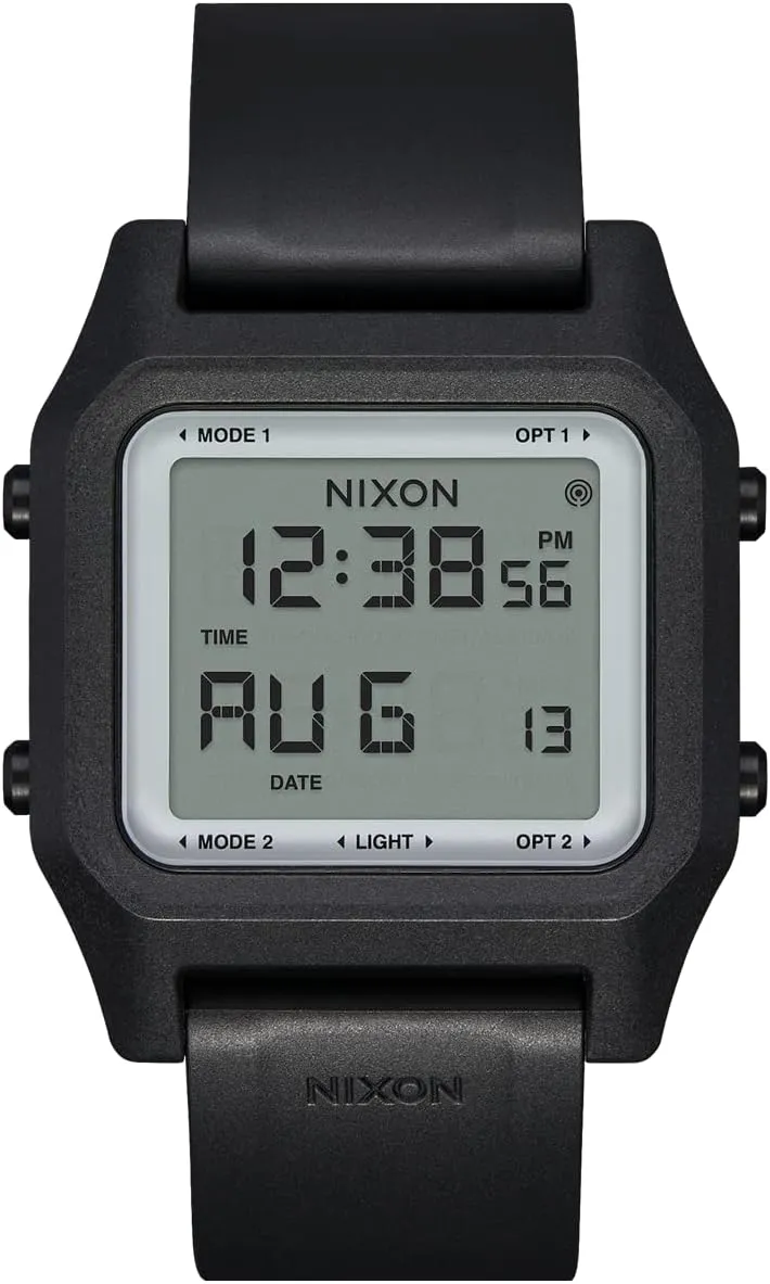 Resistant Men's Digital concave utilize finish simulate Sport Watch (38mm Face, 22mm PU/Rubber/Silicone Band) - Made with #Tide Recycled Ocean Plastics NIXON Staple A1309-100m Water 
